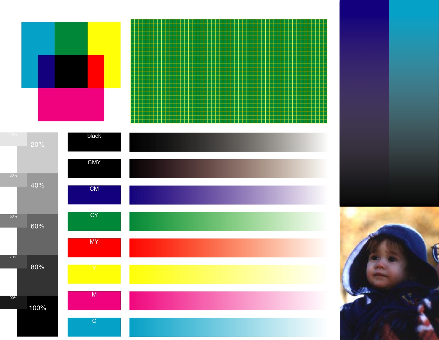 Epson color printer test page