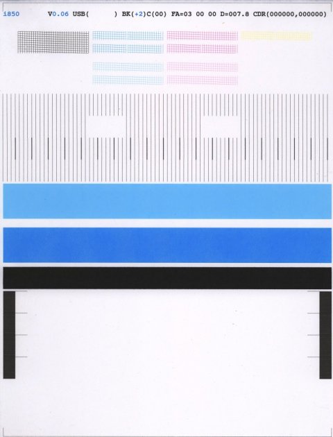 Canon MP730 Service Test Print | PrinterKnowledge - Laser, 3D, Inkjet ...